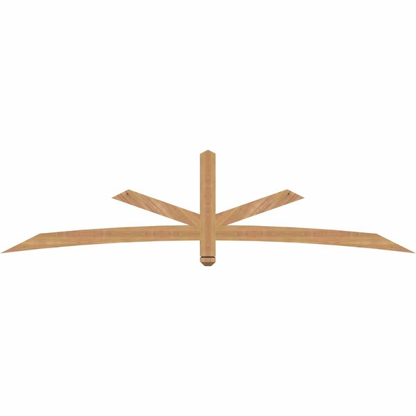 Ekena Millwork Alberta Smooth Timber Gable Bracket, Western Red Cedar, 96"W x 24"H x 3 1/2"D x 3 1/2"F, 6/12 Pitch GBW096X24X0404ALB00SWR - main